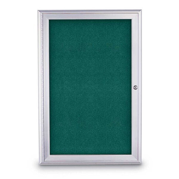 Sliding Door Indoor Enclosed Corkboard, 9